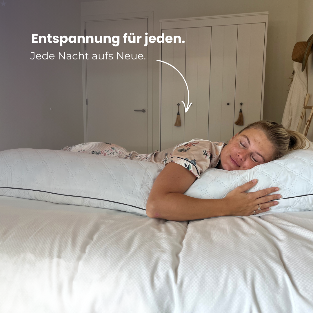 HappyBed Körperkissen | 40x145 cm - Schwangerschaftskissen - Body-Pillow