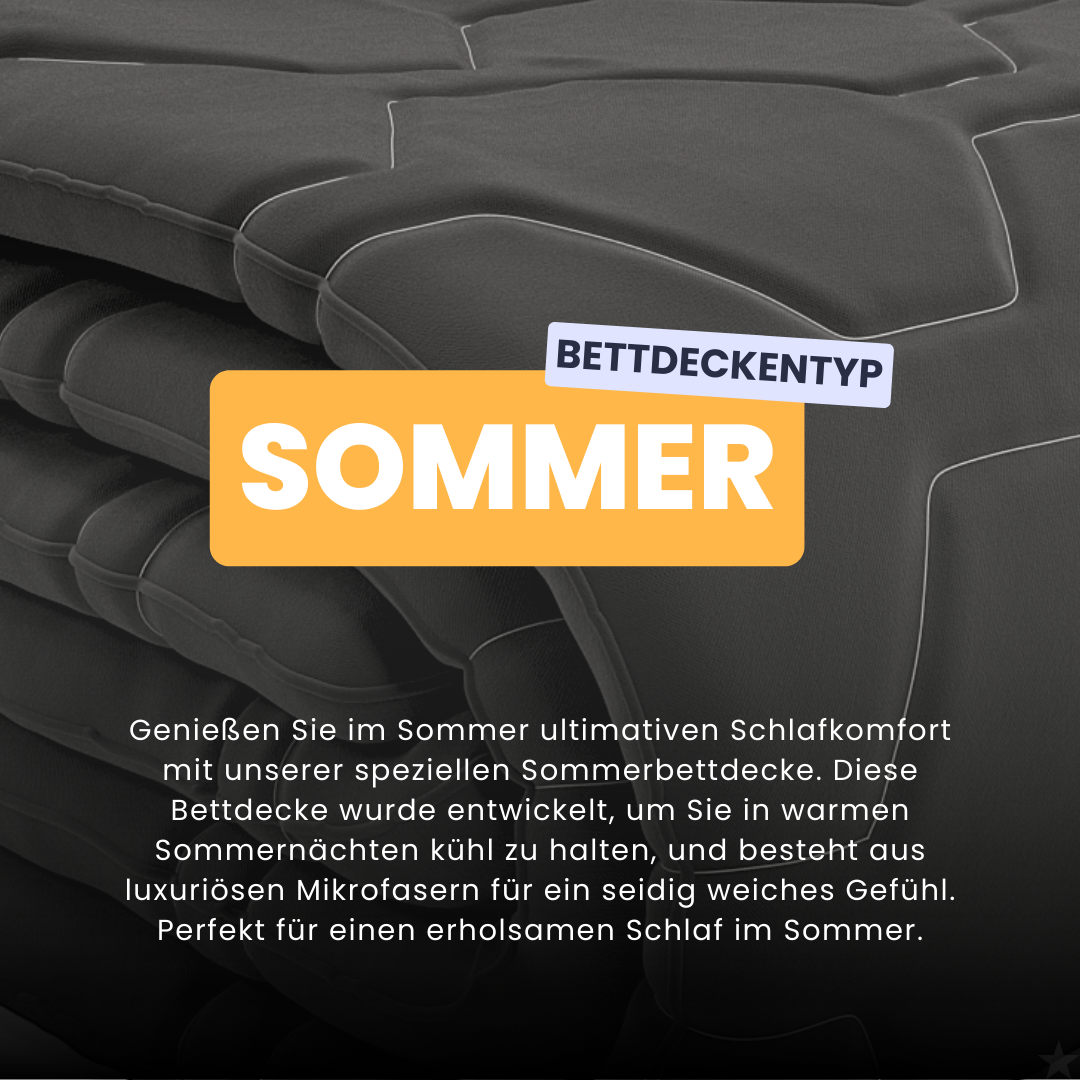 HappyBed Black - Sommerbettdecke für heiße Tage