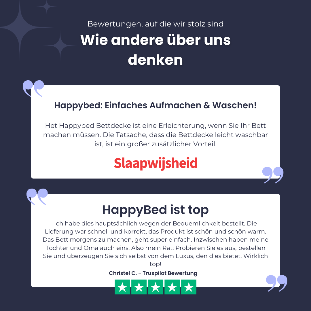 HappyBed Quiet Corners - Für das ganze Jahr geeignet - Inklusive Kissenbezüge