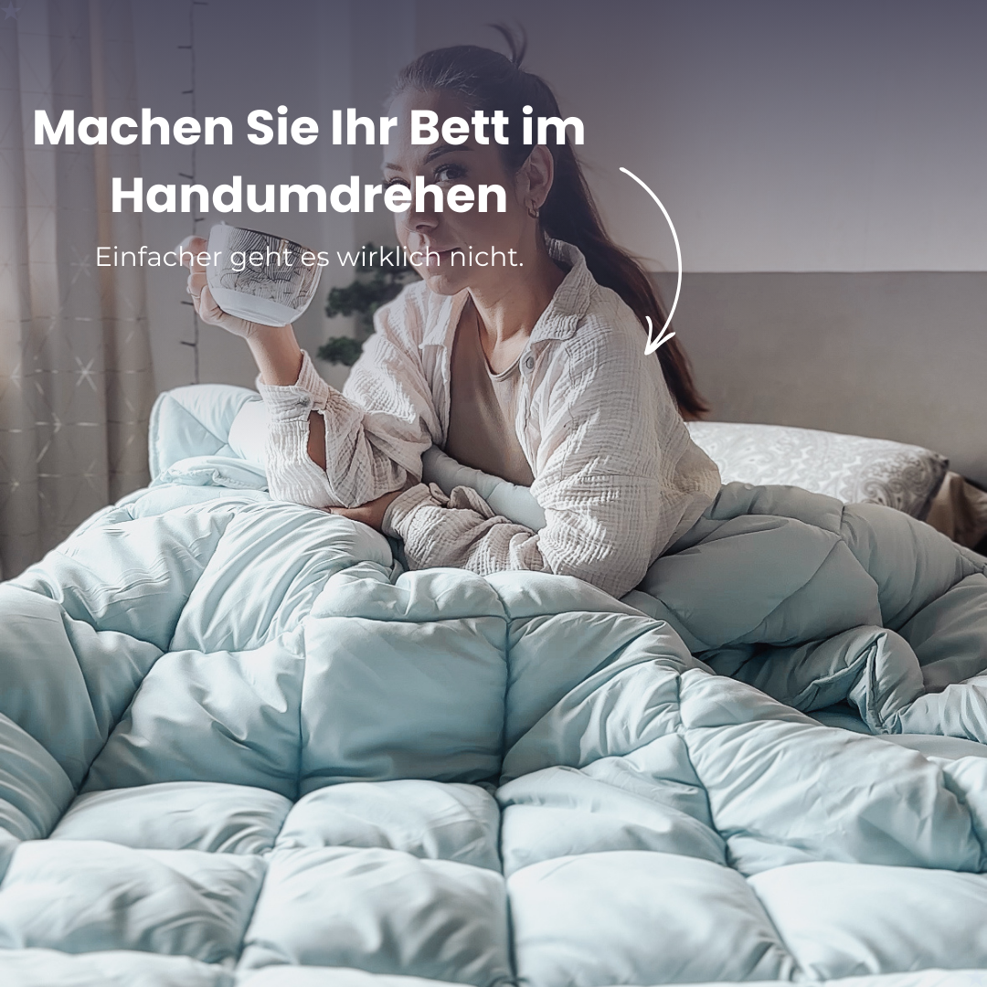 HappyBed | Serena Blue - Bettdecke ohne Bezug / Bedruckte Bettdecke - Waschbare Bettdecke ohne Bezug
