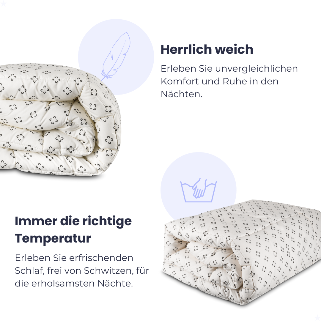 HappyBed Quiet corners - Bettdecke für den ganzjährigen Gebrauch - Inklusive Kissenbezüge