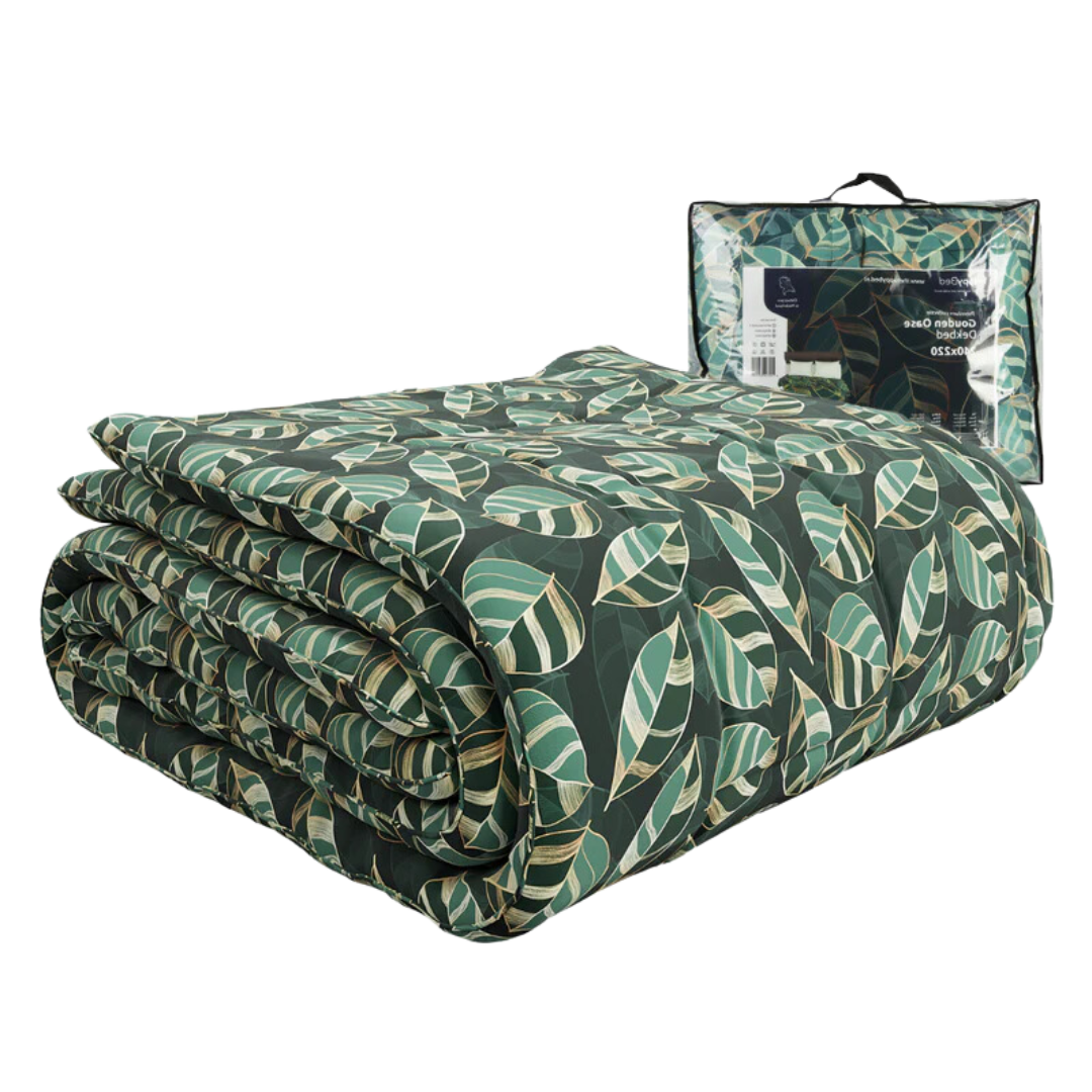 Bettdecke ohne Bezug | Goldene Oase - Bedruckte Bettdecke - Wärmeklasse 2 | geeignet für das ganze Jahr - Waschbare Bettdecke