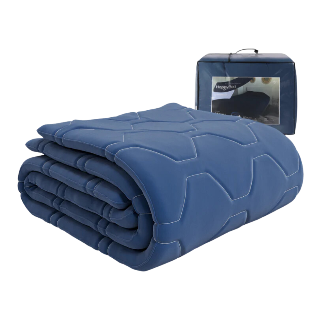 Bettdecke ohne Bezug | Marineblau - Bedruckte Bettdecke - Wärmeklasse 2 | für das ganze Jahr geeignet - Waschbare Bettdecke
